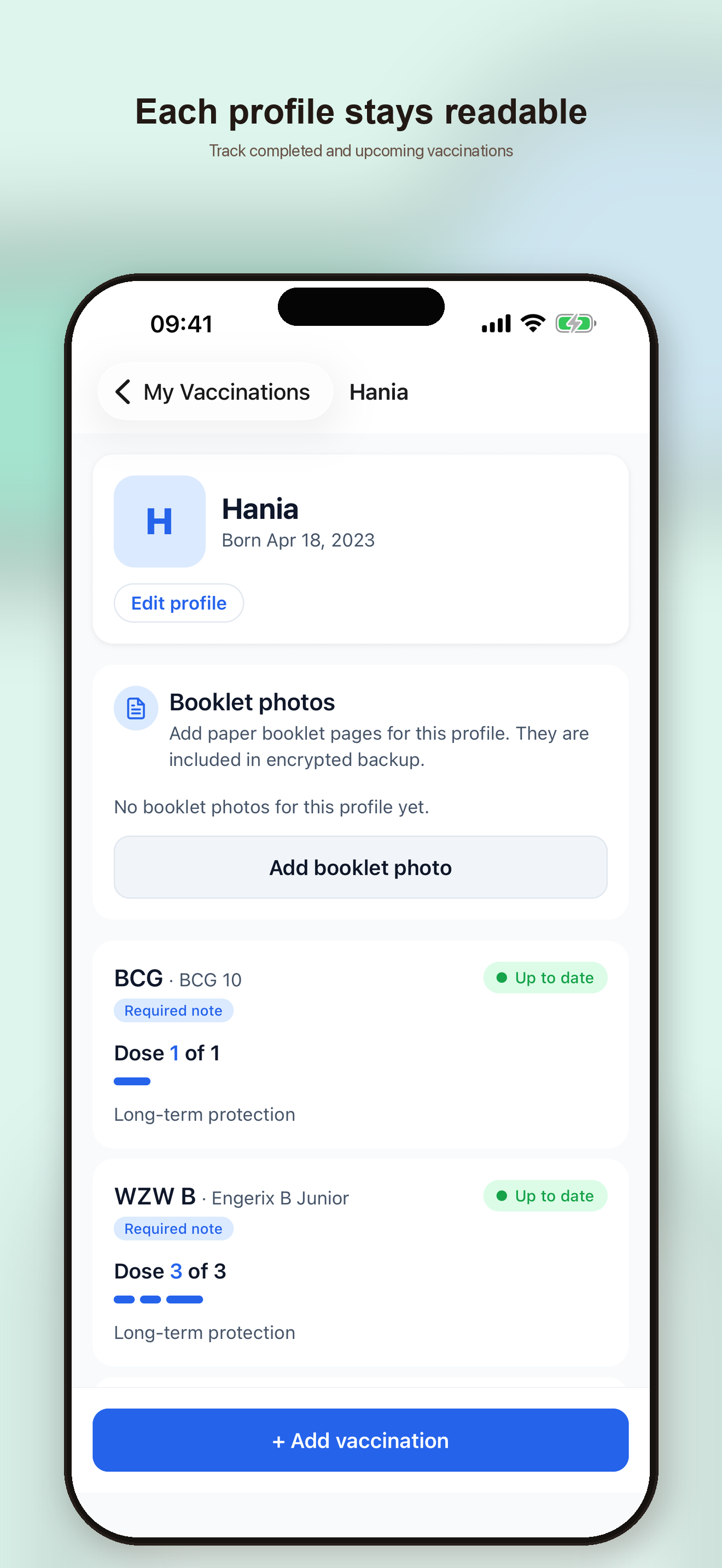 VaxJournal — screenshot 2