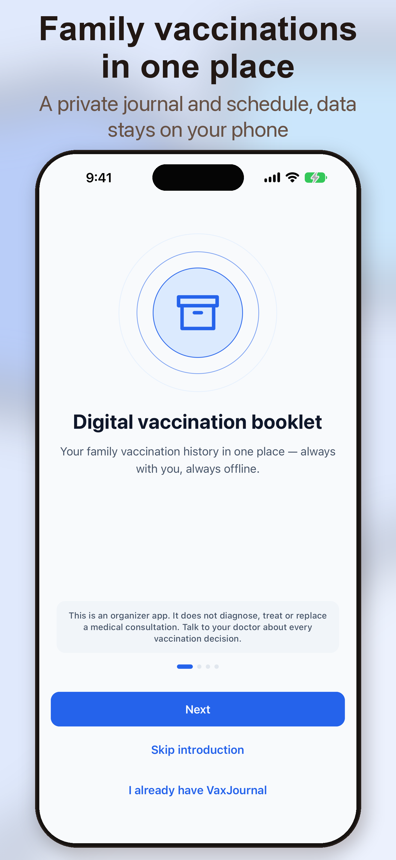VaxJournal — screenshot 1
